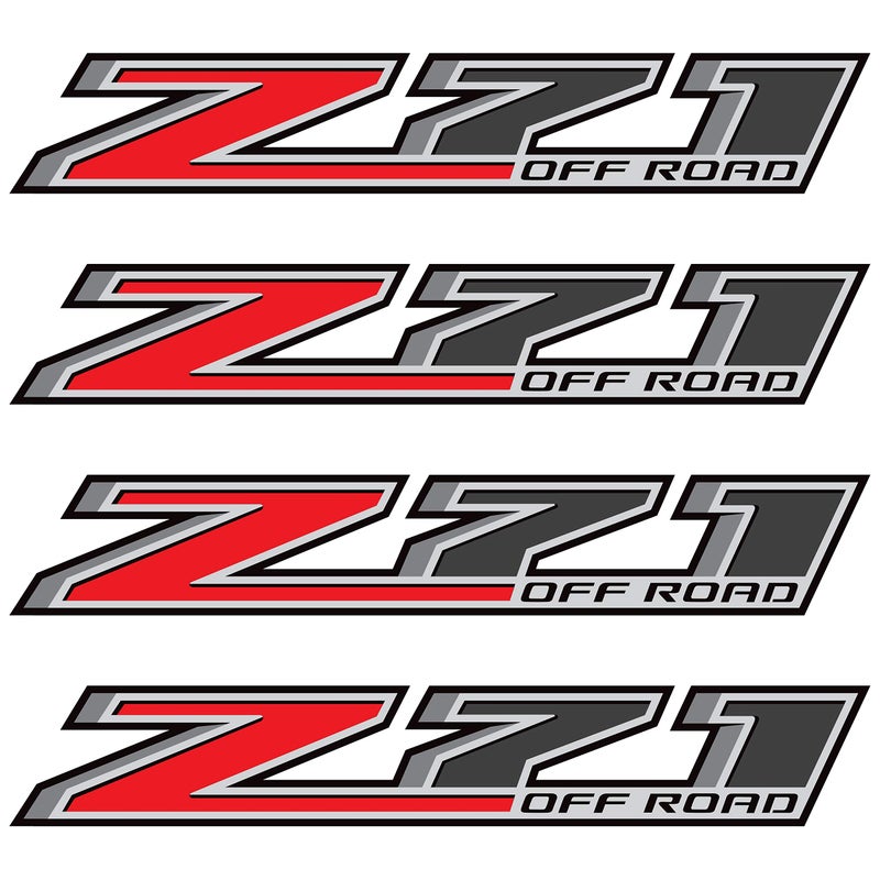GOLD HOOK Z71 Offroad Truck Decals - 2014-2018 Bedside Stickers (Set of 4) - Image 1